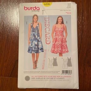 2/$15 Burda 6536 Sewing Pattern 6-18
